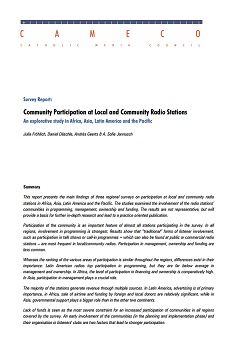 Community Participation at Local and Community Radio Stations. An Explorative Study