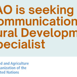 FAO is seeking Communication for Rural Development Specialist