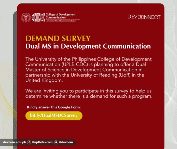 DEMAND SURVEY: Dual MS in Development Communication
